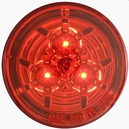 Optronics Lamp, Led Clearance/Marker, Miro-Flex 2.5 In. Round Sealed, Yellow-3 Diodes, Light Only, Polypack MCL51RB